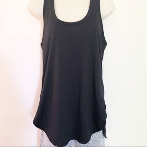 Fabletics Black Cotton Racerback Tank Size M